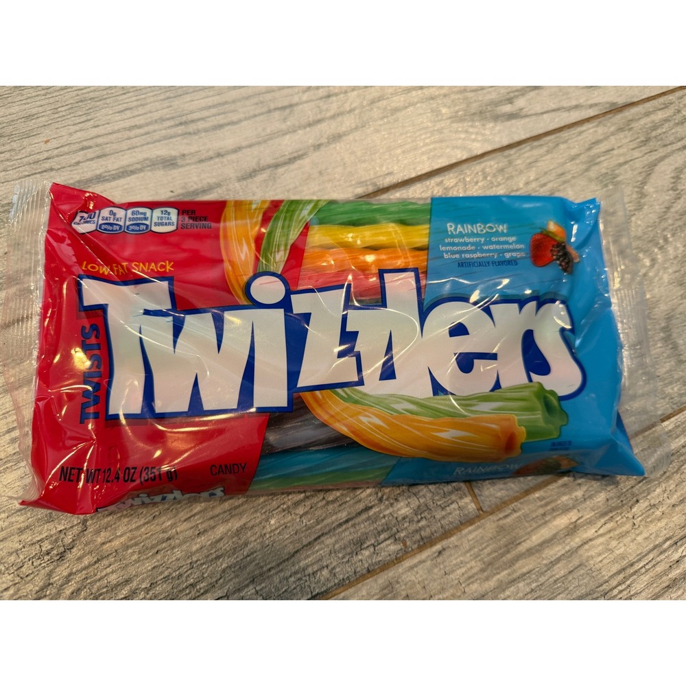 Twizzlers Rainbow Twists Candy 12.4‎ oz Bag Multicolor Fruit Flavors 6/2026 NWT